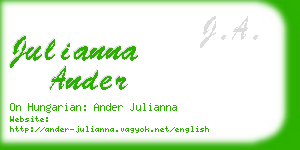 julianna ander business card